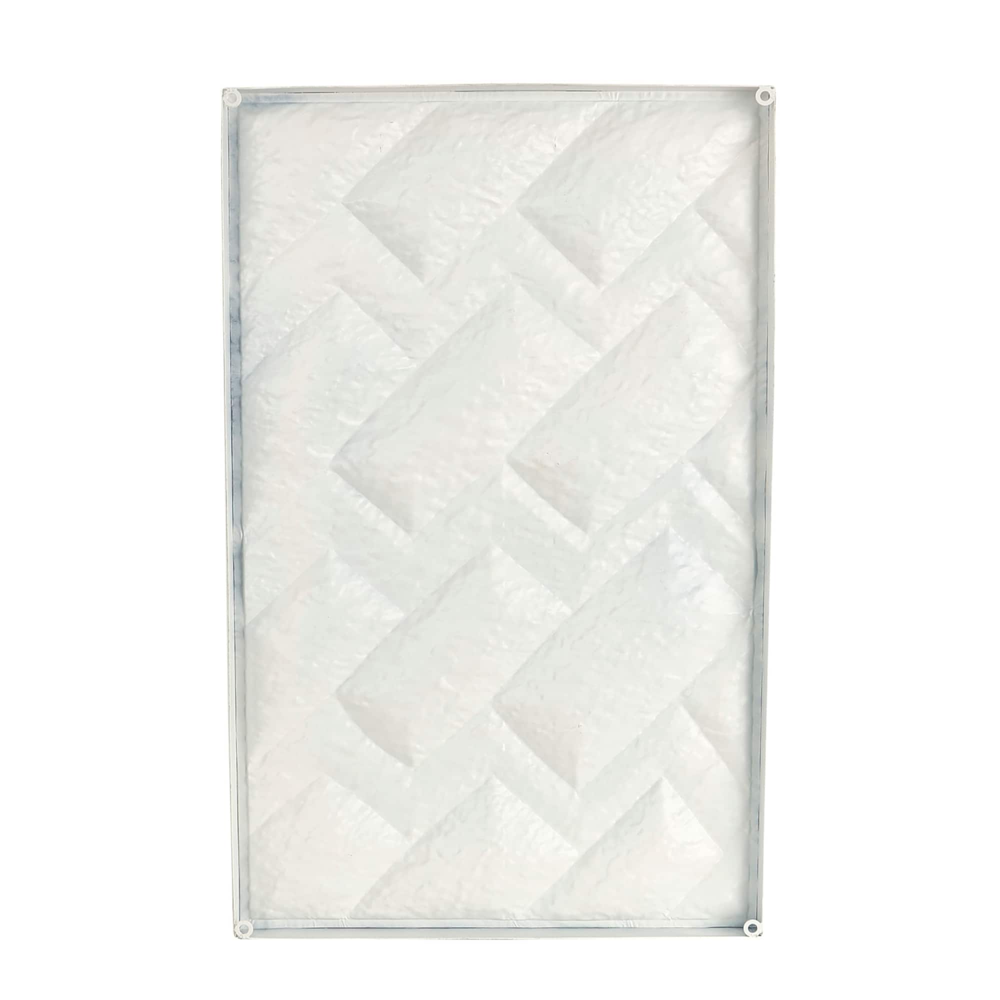 White metal geometric dimensional wall décor